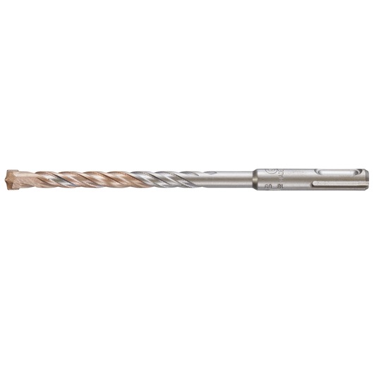 A DEWALT SDS-Plus masonry drill bit with a spiral flute and carbide tip, designed for drilling into concrete, stone, and masonry.