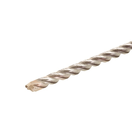 Close-up image of a metal drill bit with a spiral flute design against a white background.
