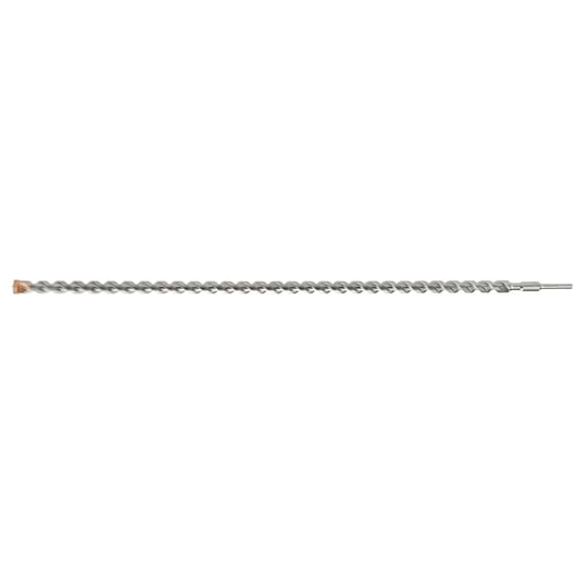 A single long DEWALT SDS-plus masonry drill bit with a spiral flute design, shown on a white background.