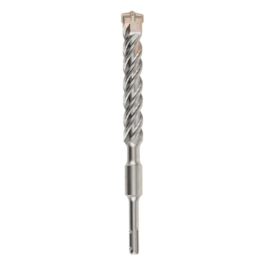 A DEWALT SDS-Plus rotary hammer drill bit with a spiral flute design, shown vertically against a white background.