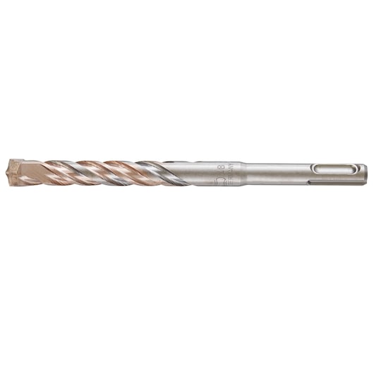 A DEWALT SDS-Plus masonry drill bit with a spiral flute and carbide tip, designed for drilling into concrete or stone.