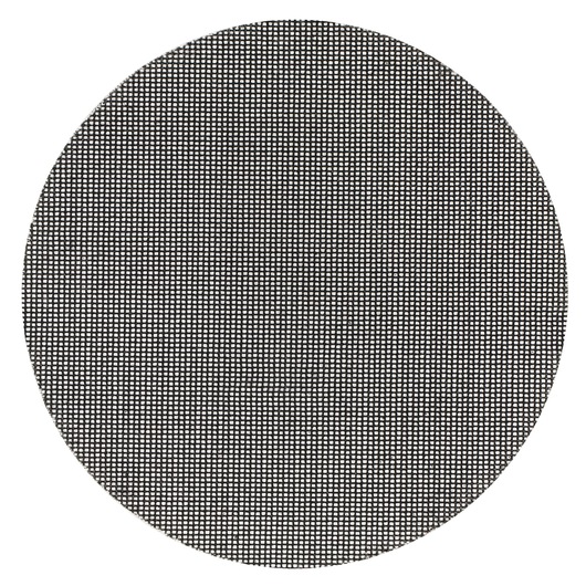 A round sanding mesh disc with a grid pattern. The mesh is fine and evenly distributed across the circular surface.