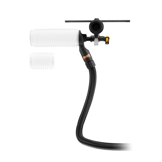 DEWALT DWH201D dust extractor accessory with flexible hose and two nozzle attachments.