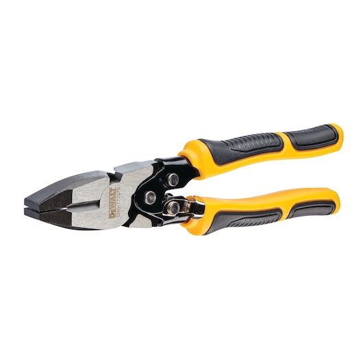 DEWALT compound pliers with yellow and black grips, designed for cutting and gripping tasks.