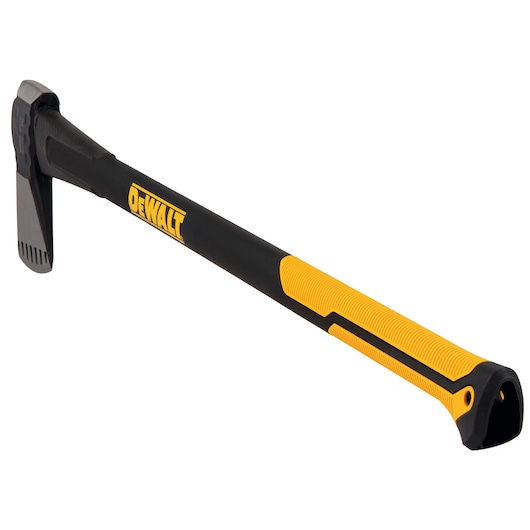 DEWALT demolition hammer with black and yellow handle and textured grip, designed for heavy-duty work.