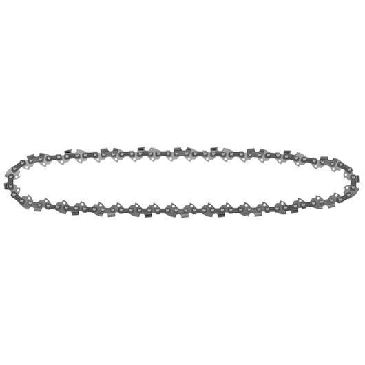 A DEWALT replacement chainsaw chain, displayed in an oval shape against a white background.